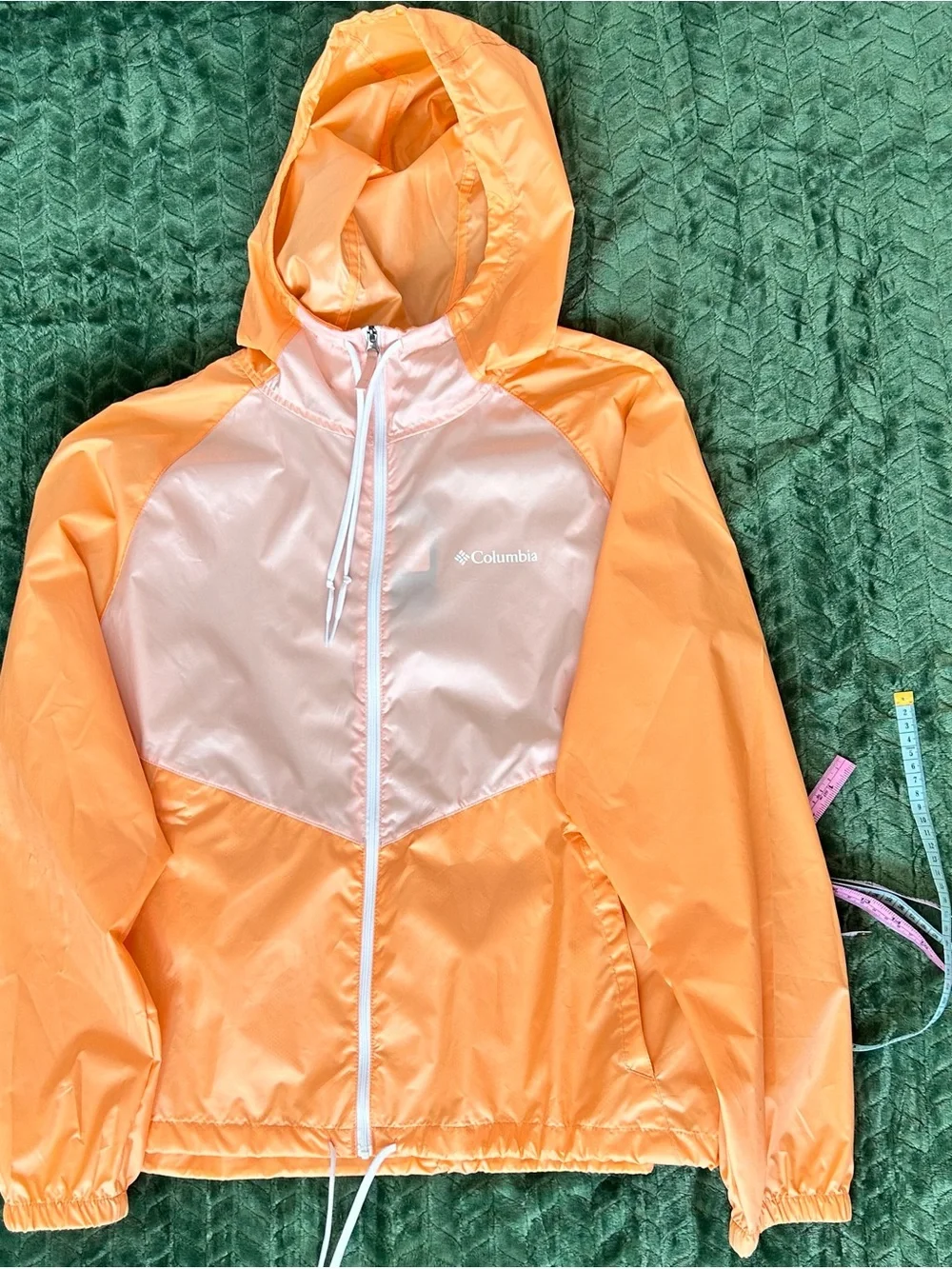 Columbia Flash Forward Orange Peach Lightweight Windbreaker